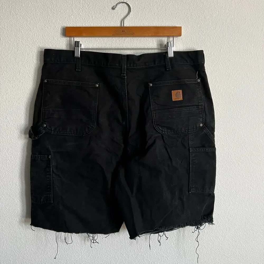 Carhartt black double knee work wear carpenter shorts